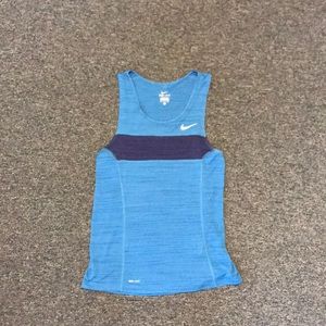Men’s Nike Dri-fit blue sleeveless shirt
